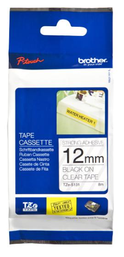 BROTHER TZES131 LAMINATO ADES BK TRASP